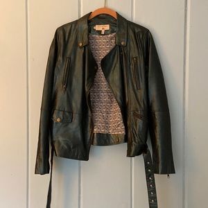 Cotélac Metallic Leather Jacket